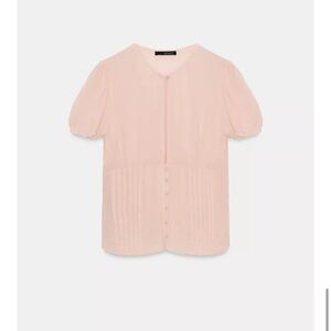 Pink semi sheer Georgette top from Zara